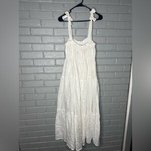 Faithfull The Brand Tie Shoulder Maxi Dress Size Small